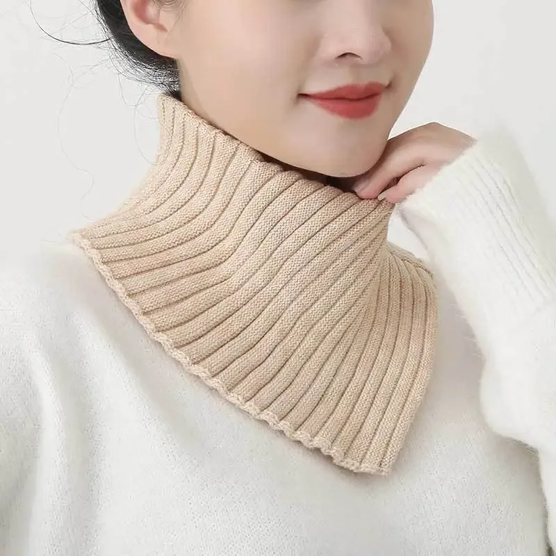 Winter Knitted Scarf Ring High Elastic Wool High Collar For Women Fashion Colors Neckerchief Warm Cold-proof Wrap Lady Outdoors