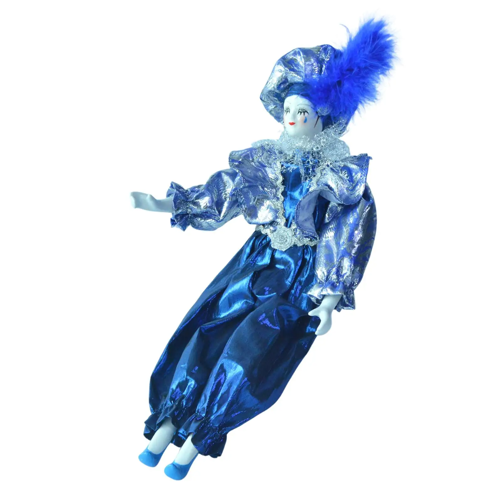 

45cm Clown Doll Clown Figure Delicate with Costume Home Decor Halloween Ornament for Arts Crafts Party Favor Festival