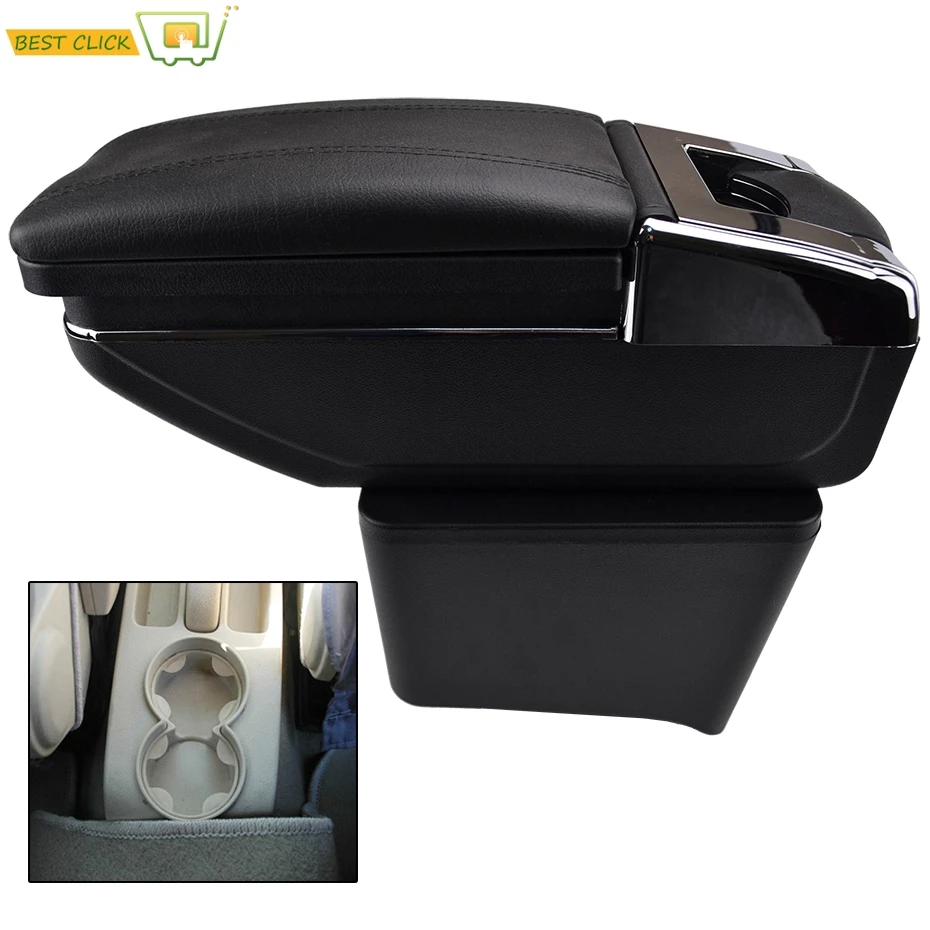 Center Console Armrest Box For VW Polo Mk4 2002 2003 2004 2005 2006 2007 2008 2009 Polo Vivo Retrofit Parts Holder Decoration