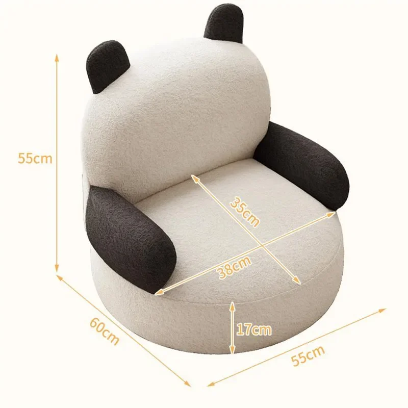 Children\'s Sofa Baby Reading Corner Panda Lazy Sofa Chair Internet Celebrity Creative Cute Animal Single Seat Small Stool