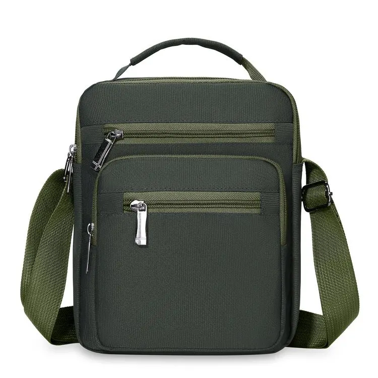 Borsa a tracolla da uomo in tessuto Oxford verticale versione coreana borsa semplice di grande capacità, zaino sportivo casual