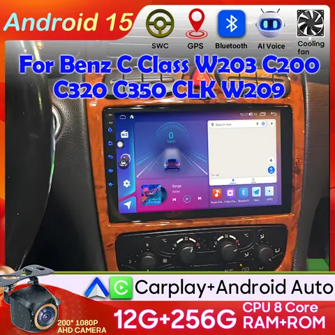 8 best sales touch screen video for mercedes benz c200 - №1