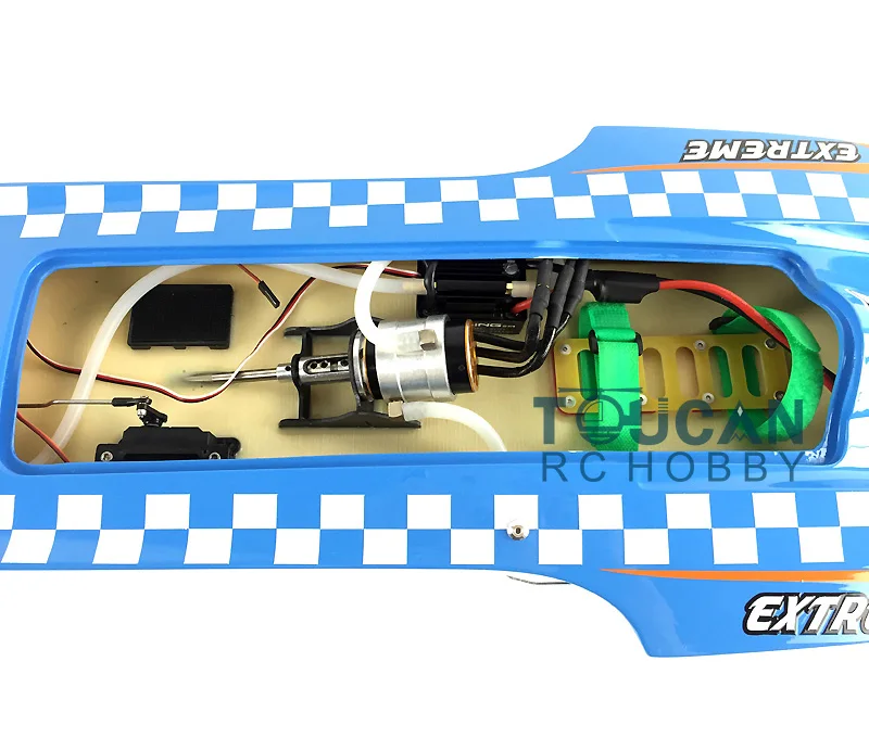 E22 Fiber Glass Blue Electric High Speed Racing RTR RC Boat W/ Motor Servo ESC Battery Toucan Toys for Adults Gift THZH0024-SMT8