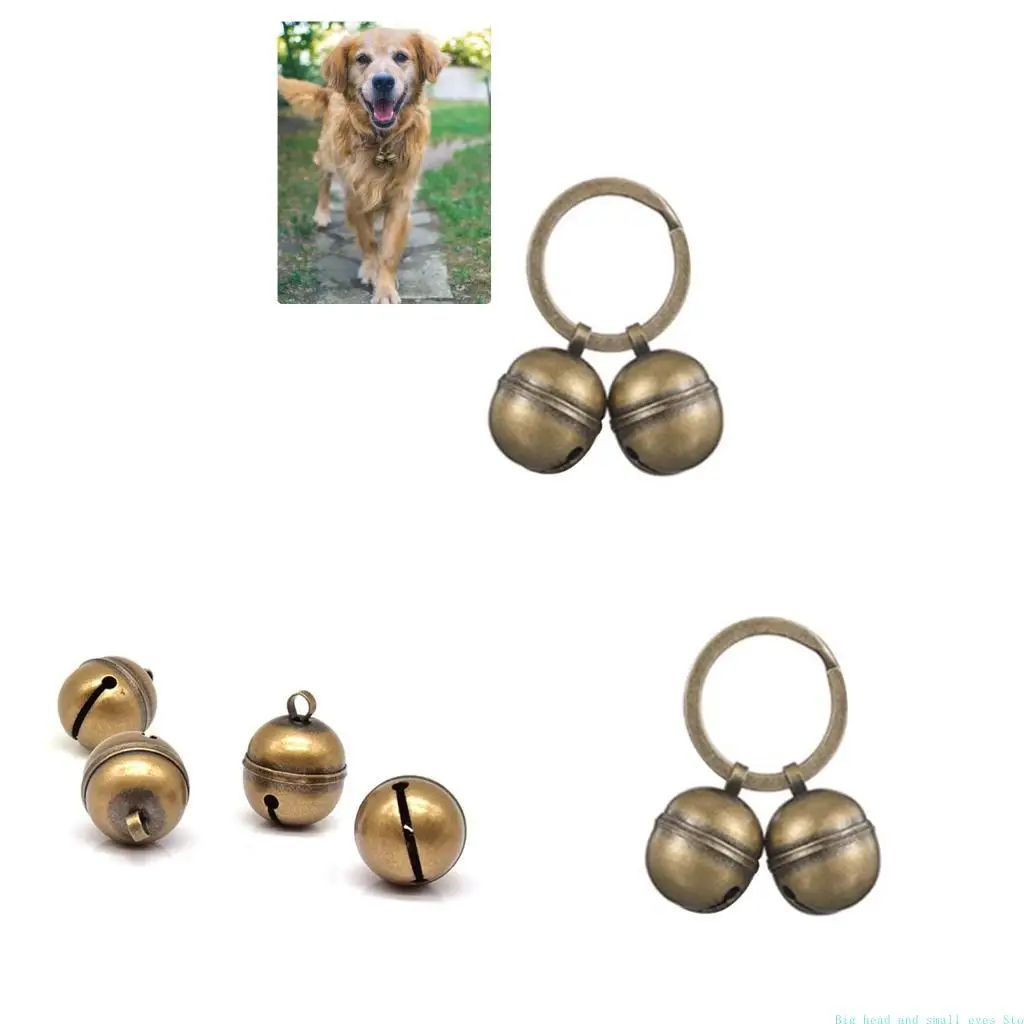 581C Pet Collar Bells Round Shaped Puppy Bells Dog Behavior Training Supplies