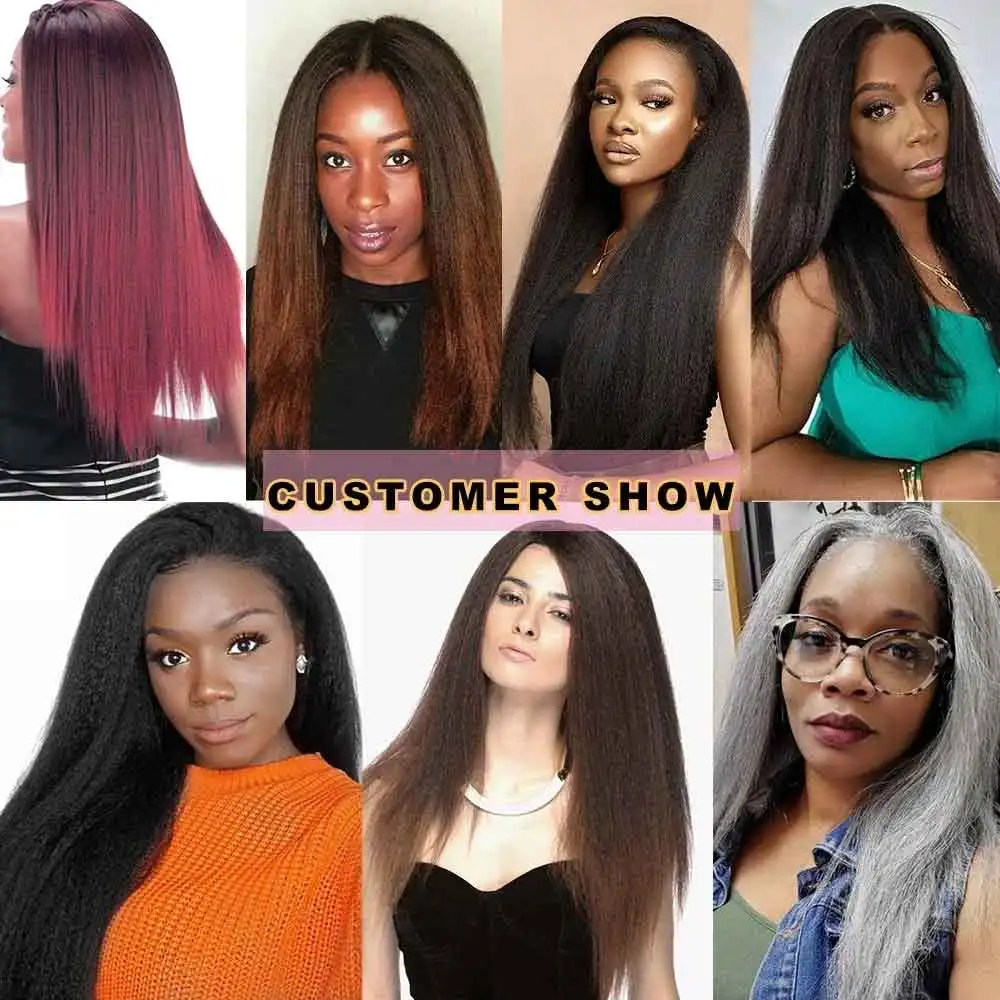 Extensiones de pelo ondulado Yaki baratas con cierre, fibra resistente al calor, extensiones de cabello sintético negro degradado y marrón para mujer