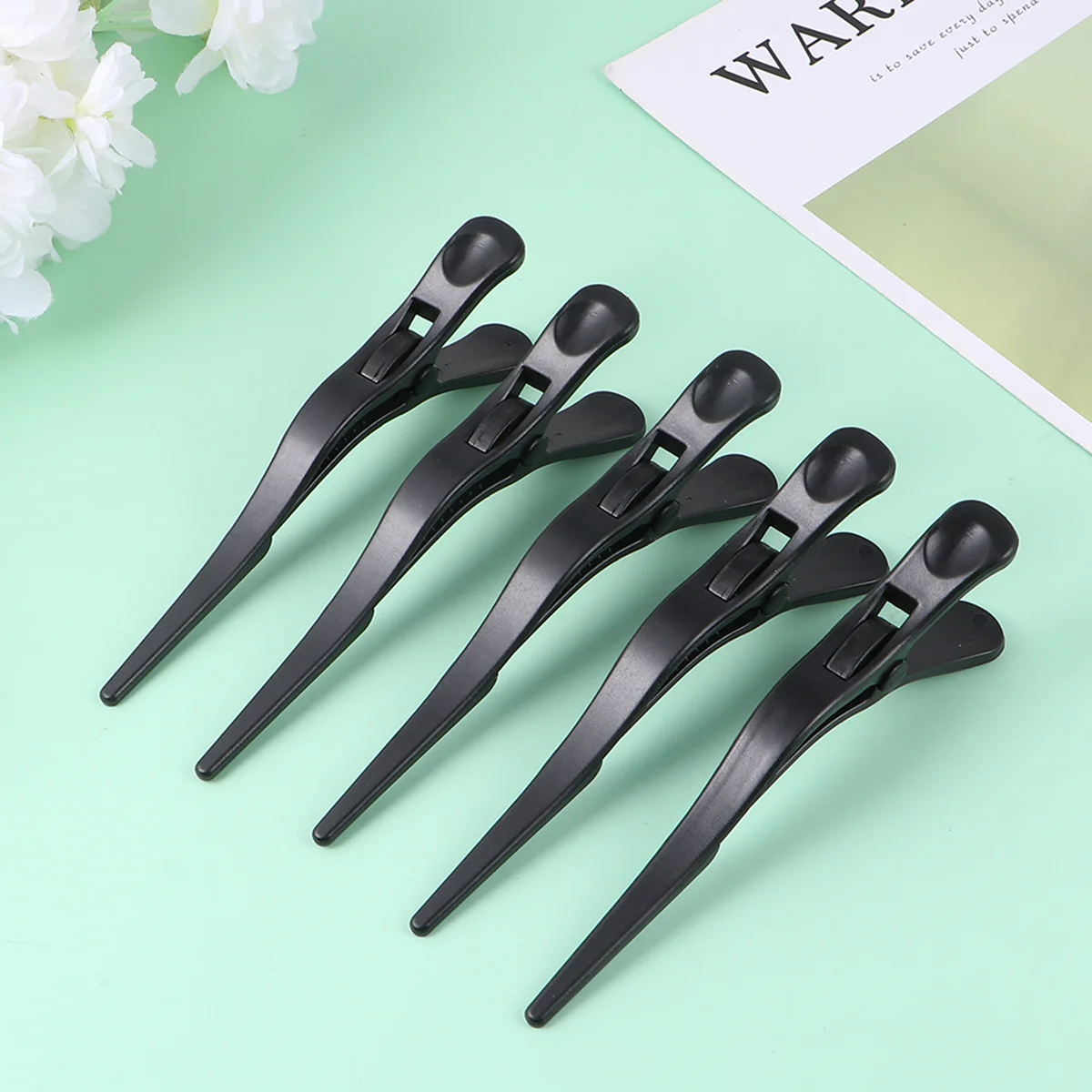 5 Pcs Separate Partition Hair Clip Barrettes Hairdressing Clips Hairpin Sectioning Clamp for Thick Black