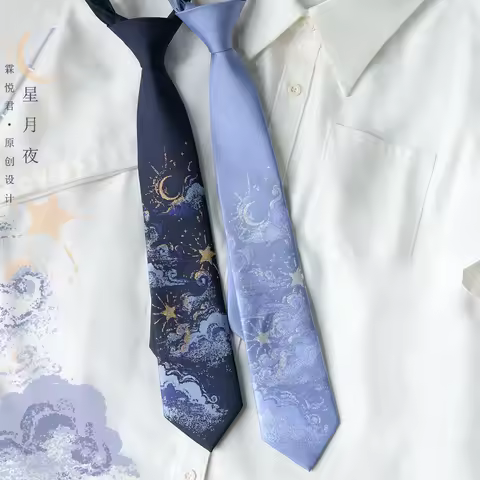 Moon Ties Anime Cosplay JK Uniform Lolita Student Men Women Harajuku Kawaii Tie Gift Clothing Prop Accessories