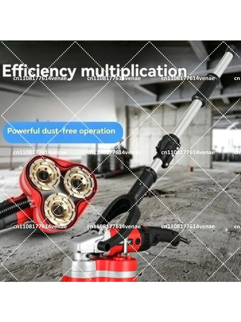 Handheld Dust Free Floor Polisher 6 Speed Adjustable Concrete Cement Grinder for Renovation