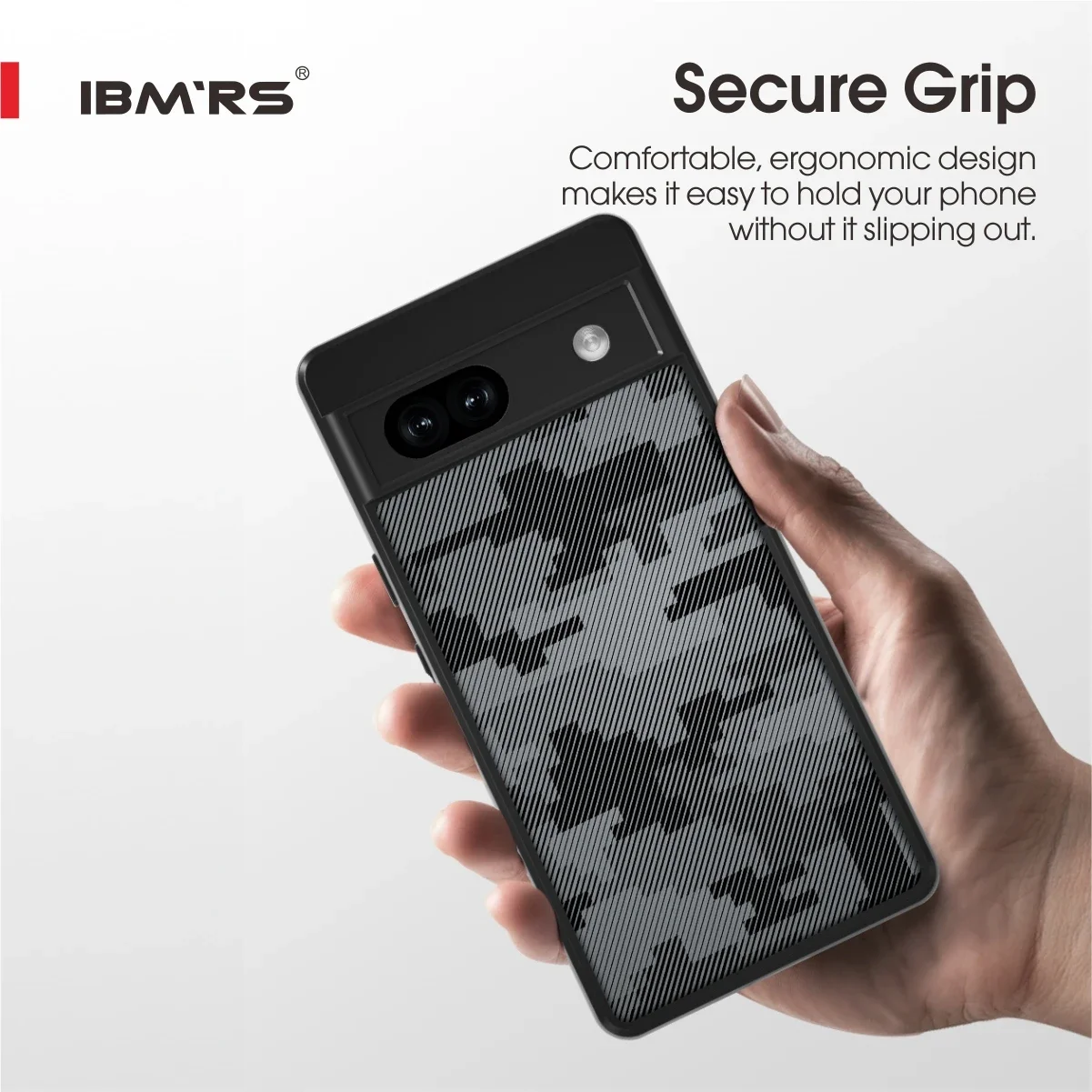 IBMRS-transparent back cover for Google Pixel 7A, camouflage, PC, hard, soft edges, airbag, shockproof, for business