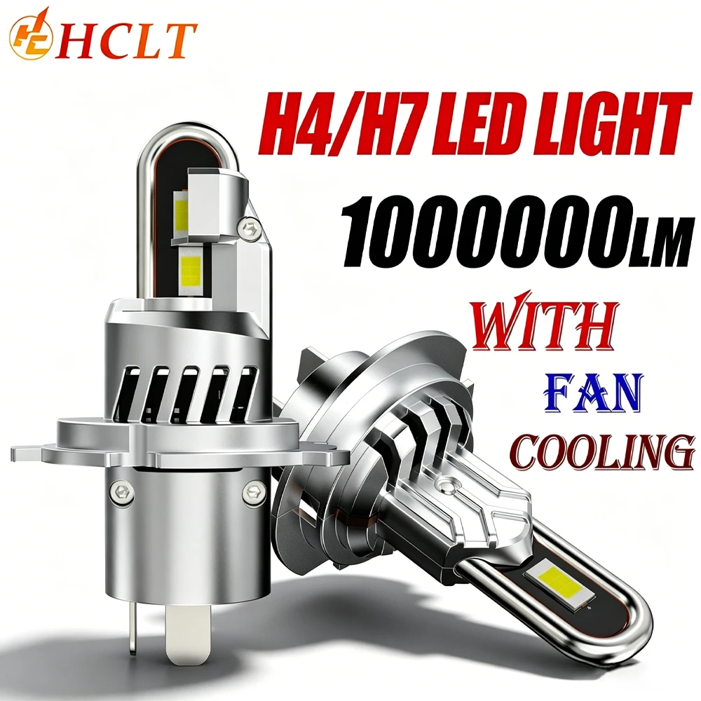 

H7 H4 Led Ampoule CANBUS Bulb 1000000LM Super Bright Plug And Play Turbo LED Lights 6000K Fog Lights 12V 2PCS