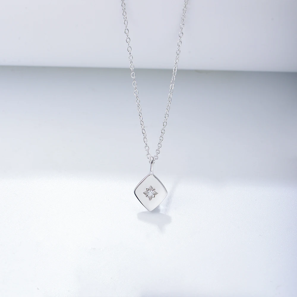 قلادة سلسلة ربط عصرية ، مجوهرات ذهبية مطلية هندسية ، قلادة نجمة #3