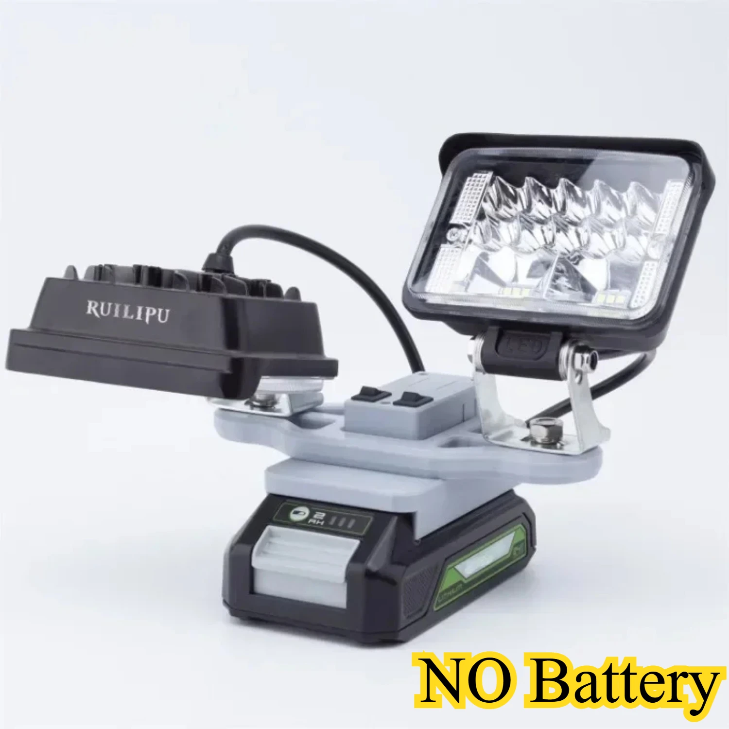 Cordless Portable LED Work Light For Greenworks 40V Li-ion Battery Home Camping Site w/USB Outdoor Double Head Emergency Lights