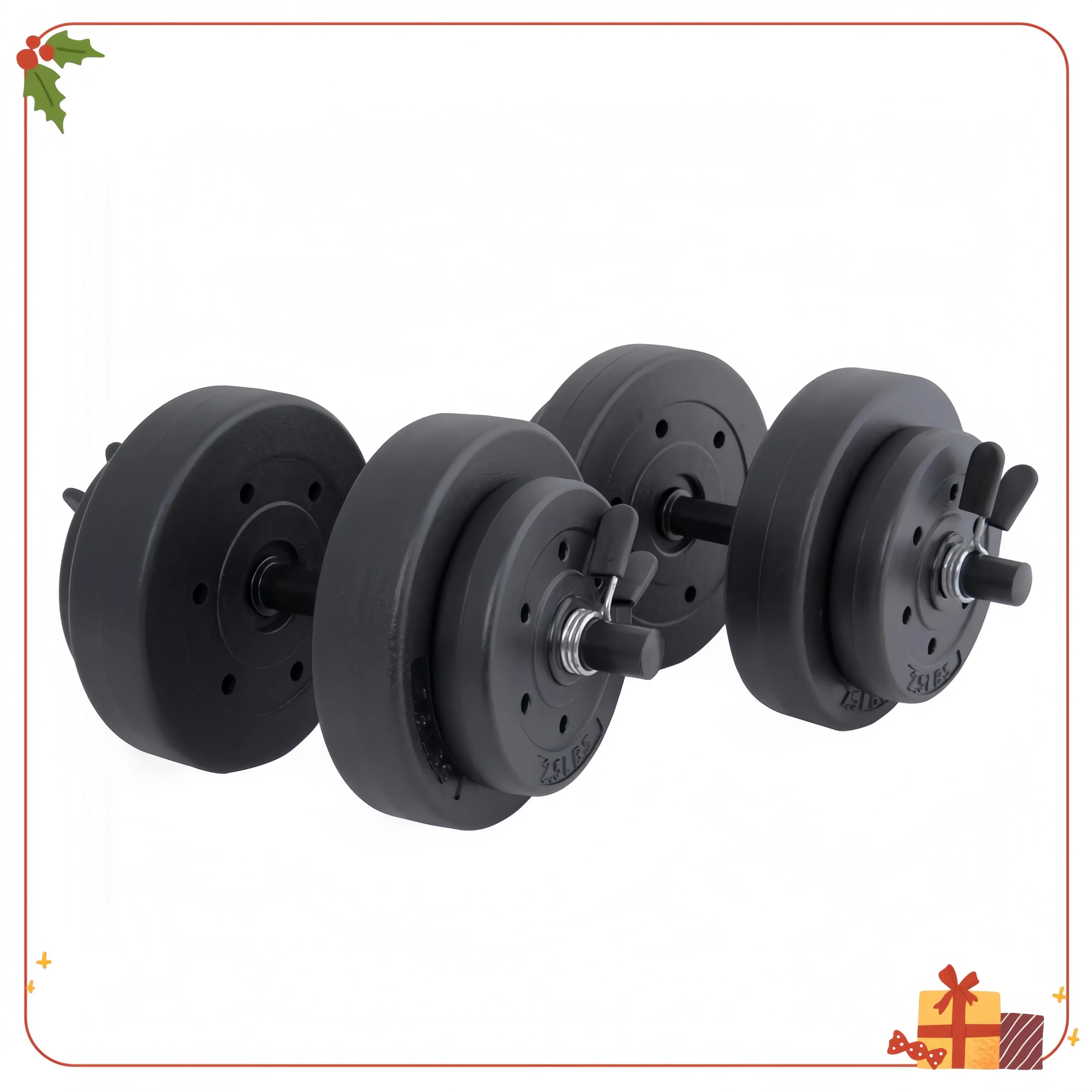 مجموعة دمبل من الفينيل قابلة للتعديل بوزن 40 رطل