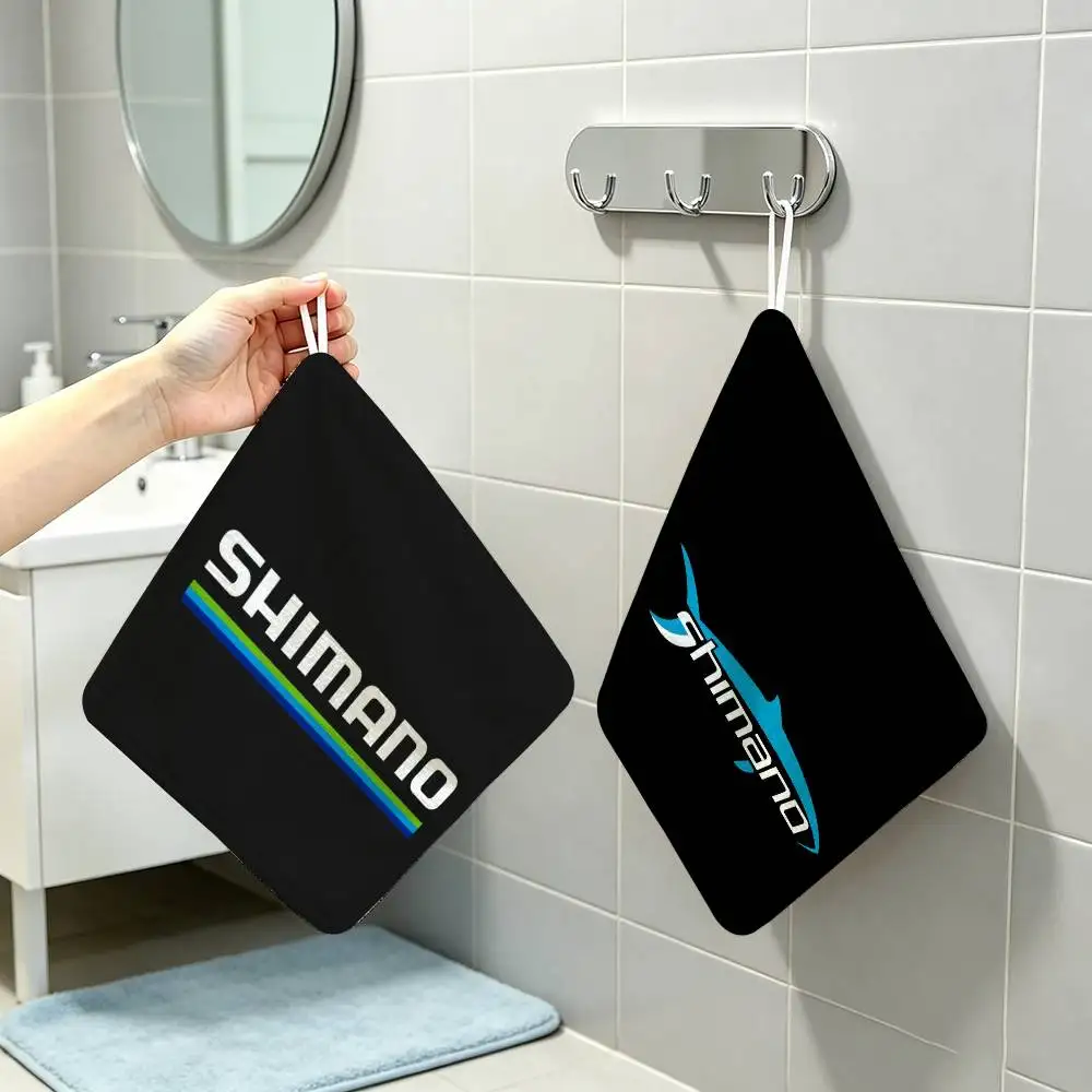 LOGO  Polyester  Polyester Cotton Daily Towel Hanging Kitchen Hand Wiping Cloth Durable for Whole House Use S-Shimano