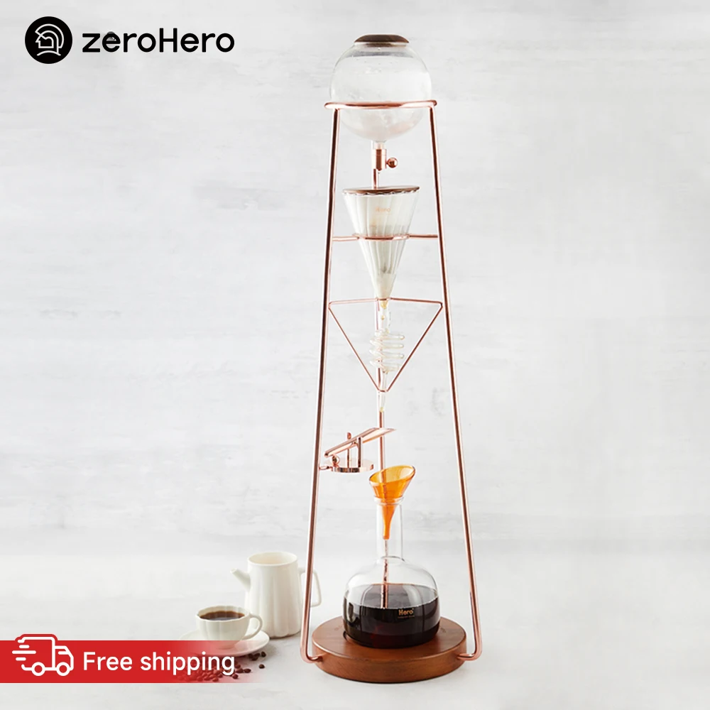 zeroHero Dingyuan MAX 2.0 Ice Drip Tower 900mm 12 Cup Dual Purpose Shishi Odoshi Borosilicate for Popular Cafe Baristas X