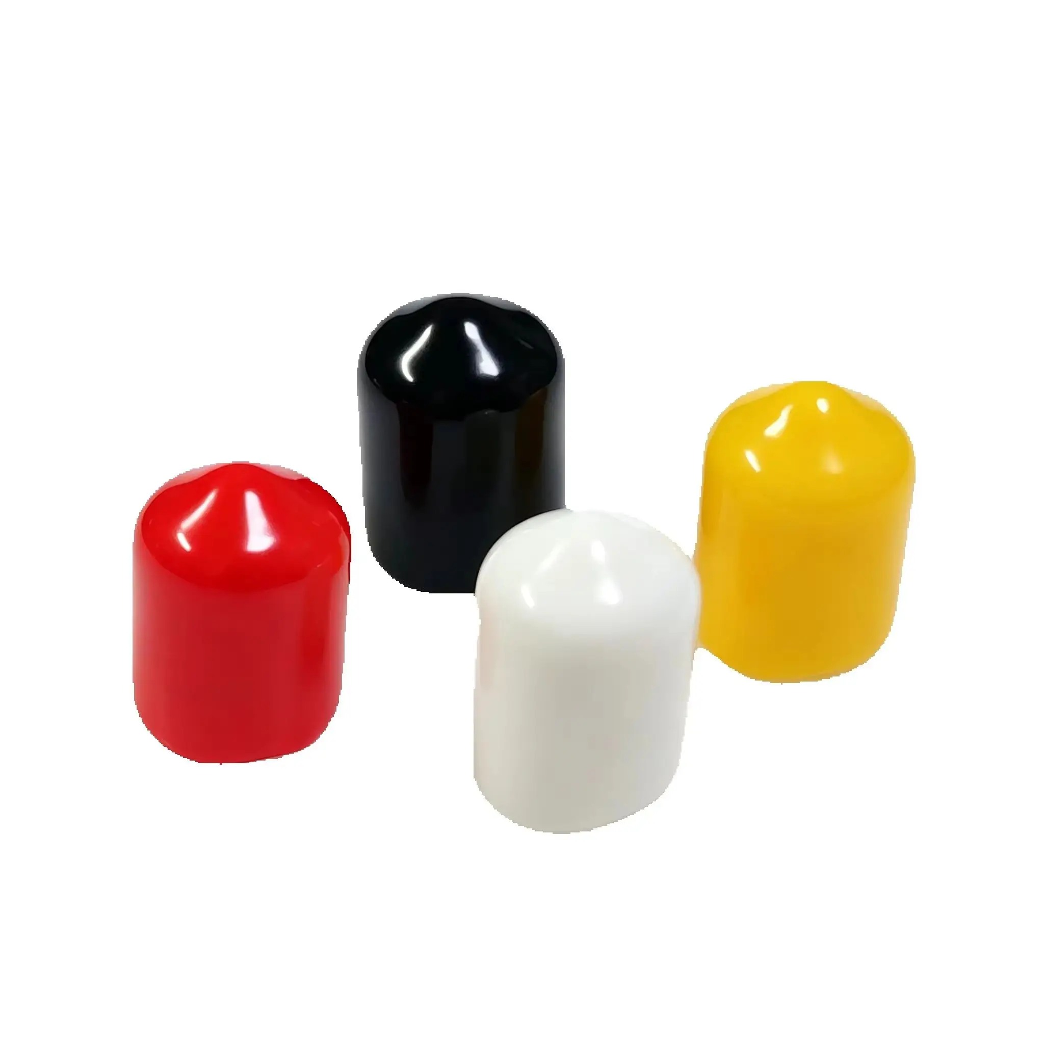 8mm Inner Diameter RCA Protective Cover Rubber Covers Dust Cap For Metal Tubes Hose End Cap Screw Thread Protector Cover 100Pcs