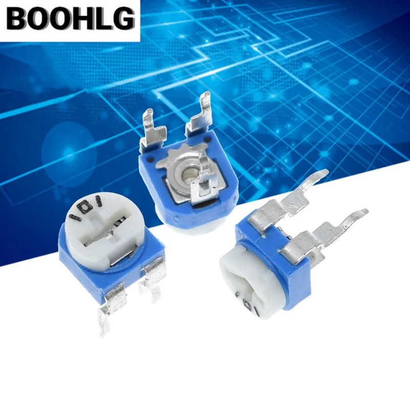 20pcs RM065 100 200 500 1K 2K 2.2K 3K 4.7K 5K 10K 20K 30K 47K 50K 100K 200K 500K 1M Ohm Trimmer Potentiometer Variable Resistor