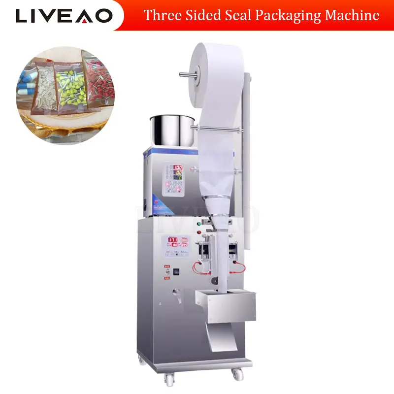 Three Sides Flour Spice Candy Frozen Fruit Grain Powder Granule Multi Functional Packing Filling Sealing Machine