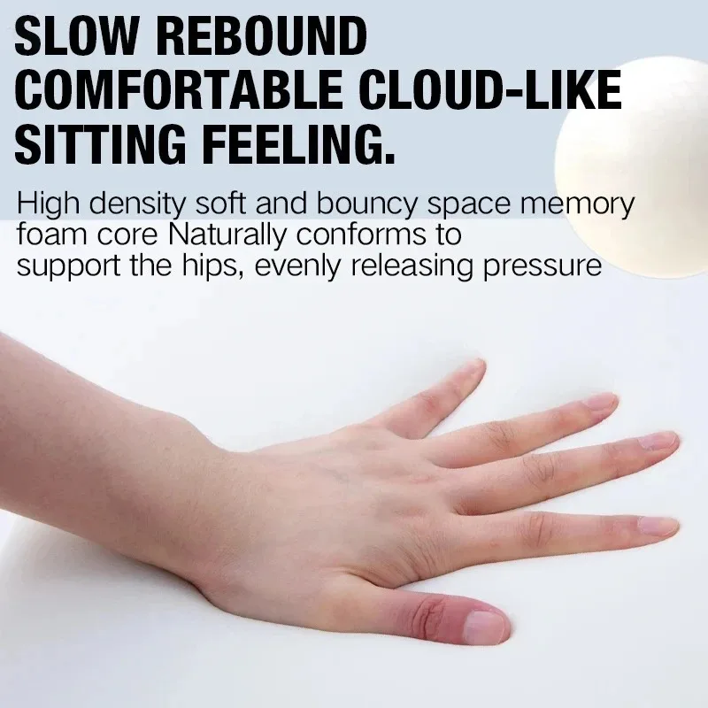 Ergonomic Memory Foam Seat Cushion Car Slow Rebound Anti-Flatten Cushion Ideal for Office Chairs, Office Chair Accessory - view 2