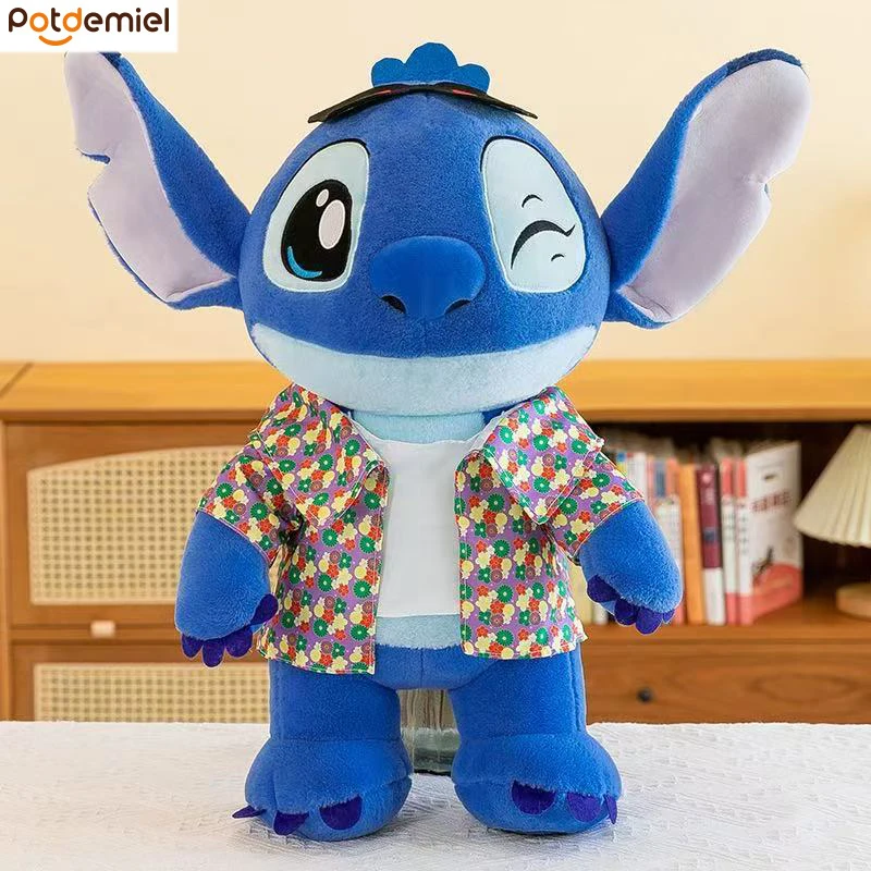 

Новая рубашка Kawaii Stitch 40 см, крутой стиль, Лило и Стич, плюшевые куклы, мягкие игрушки, высокое качество, детская игрушка, подарок подруге