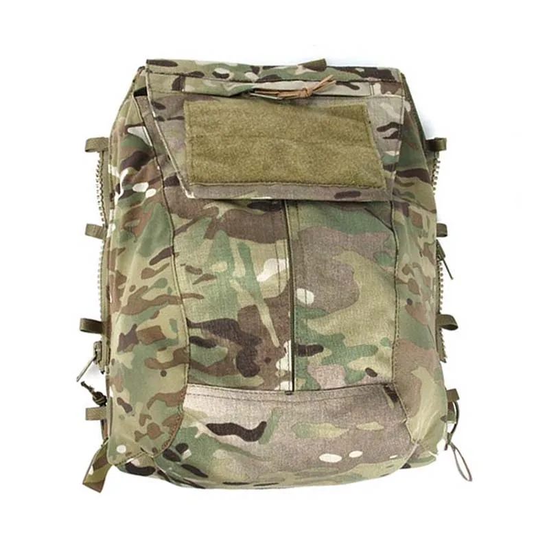 TMC Military Airsoft Tactical Vest Zipper Pouch Zip Panel Back Pack  Multicam TMC3189