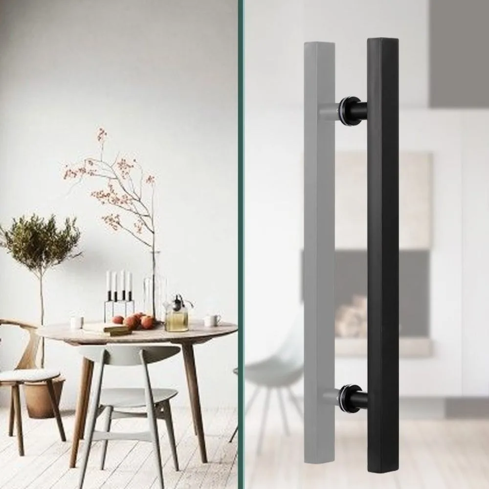 عالية الجودة باب يسحب الفولاذ المقاوم للصدأ مقبض باب زجاجي سميكة ماتي مقبض الباب أنبوب مربع دفع مقبض سحب باب خشبي