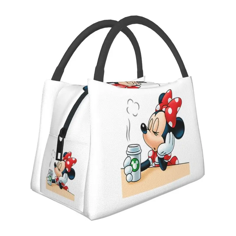 

Custom Cartoon Animation Minnie Mouse Lunch Bags Men Women Cooler Thermal Insulated Lunch Box for Picnic Camping Work Travel