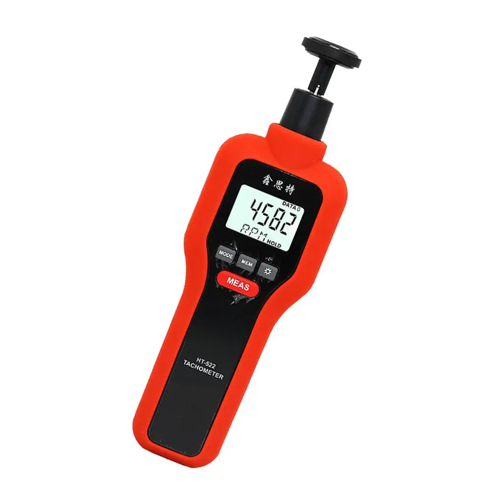 High Resolution Digital Tachometer Non Contact RPM Motor Speed Tester LCD Display for Factory Use