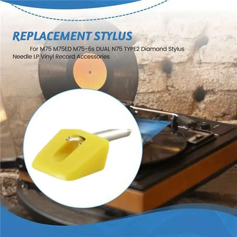 A19F-2X Replacement Cartridge Needle Stylus For SEEBURG SHOWCASE Yellow Needle Disc Record Player Replacement Stylus