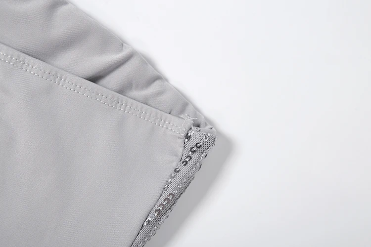 Sisterlinda Schickes Sexy Kleid für Damen, trägerlos, mit Pailletten, Patchwork, Wickeloptik, rückenfrei, eng anliegend, pfirsichfarben, Hüftbetont, gerafft, elegant, figurbetont. – Detail 8