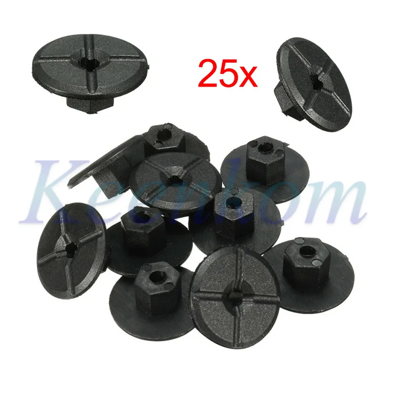 25pcs Plastic Auto Unthreaded Nut Clips 2019900050 For Mercedes Benz BMW 51711958025 ﻿
