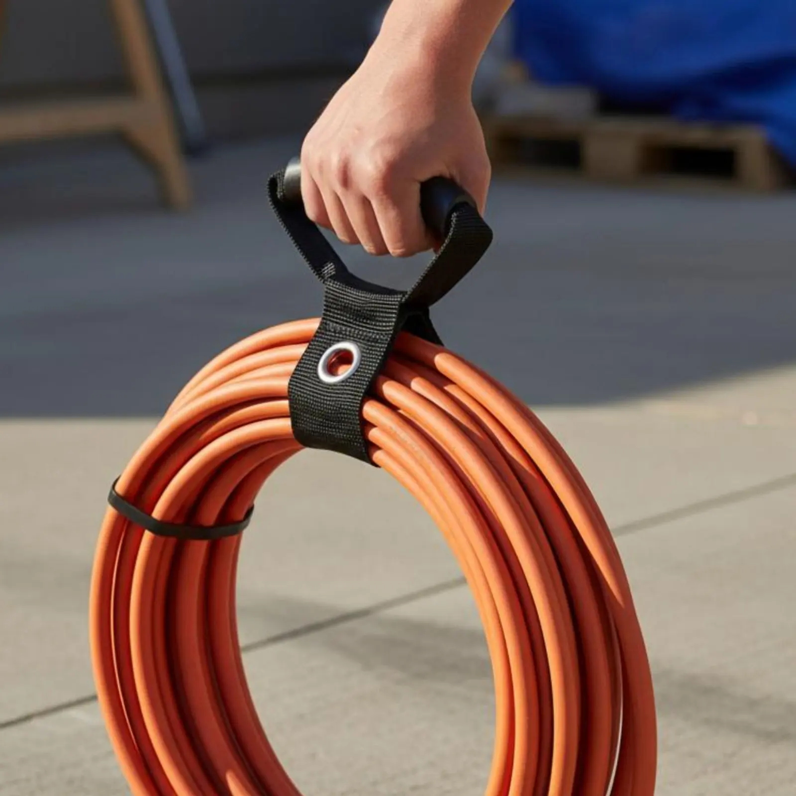 

Heavy Duty Cable Strap Reusable Portable Tie Strap Storage Gear Easy to Hang for Garage, Workshop