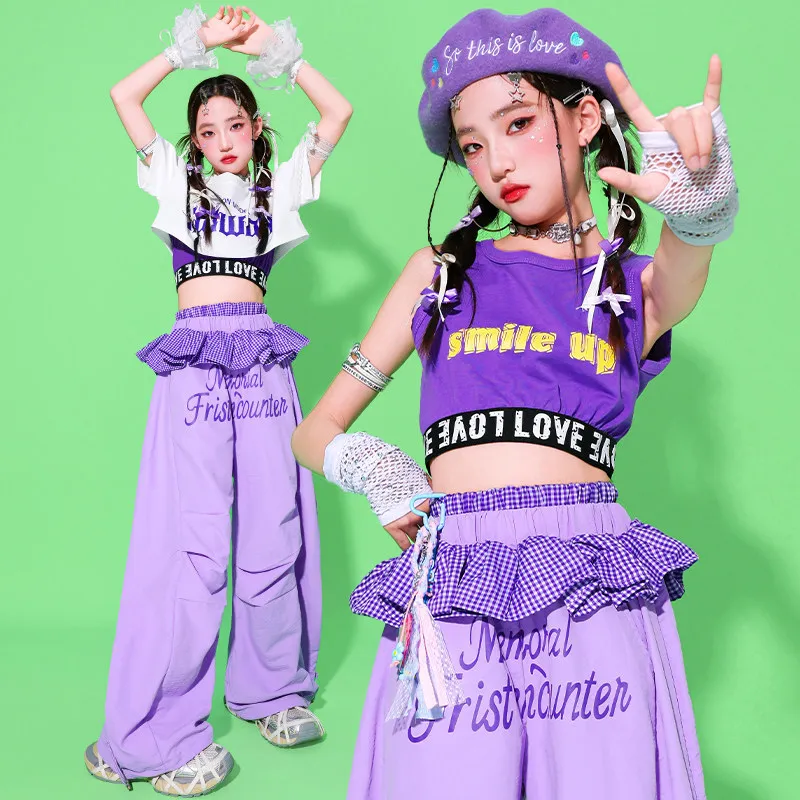 roupas-de-danca-jazz-para-meninas-conjunto-de-palco-kpop-top-sem-mangas-e-calcas-roxas-traje-de-danca-de-rua-para-criancas