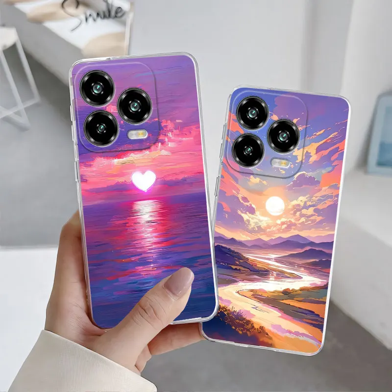 Para ZTE Blade V70 Vita diseño Nubia V70 diseño funda transparente a prueba de golpes para ZTE V50 Vita funda de teléfono de silicona suave TPU Fundas