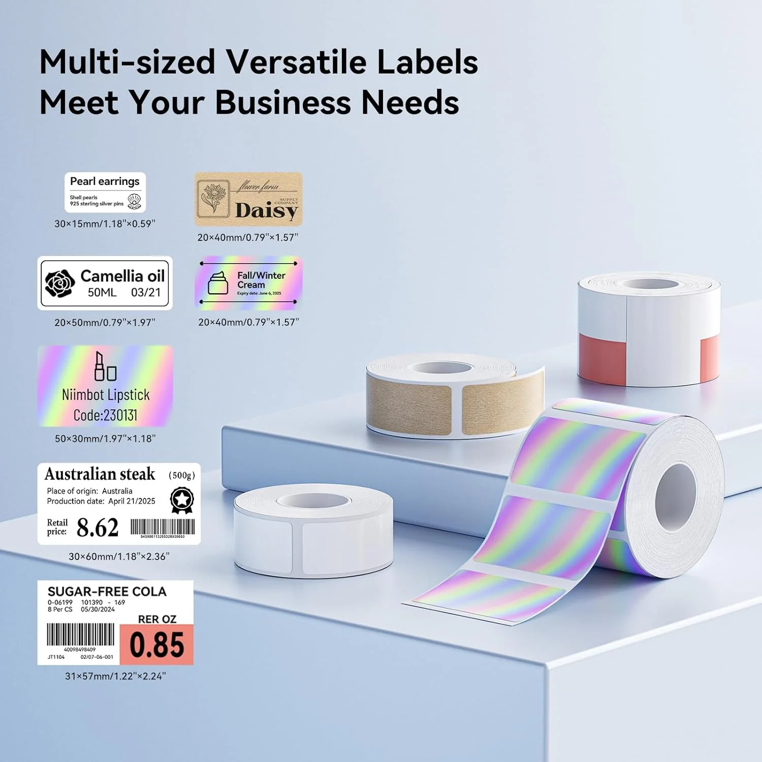 For NiiMBOT M2 Transfer Label Printer White Transparent Dazzling