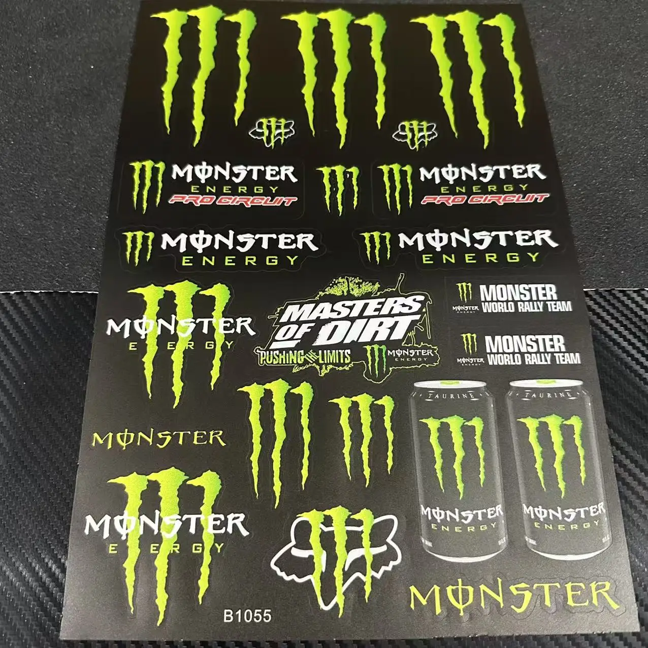 Vinyl Monster Energy Logo Motorrad-Aufkleber Tank-Abziehbilder-Set