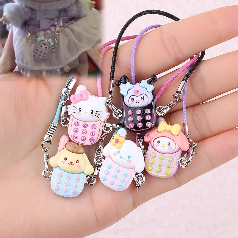 

Doll Clothes Pendant Model Cartoon Cute Little Mini Mobile Phone Ornament for 15-17cm Monster Cartoon Pendant Sweet Couple Gift
