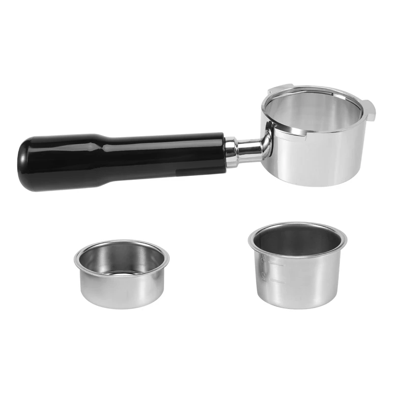 فلتر قهوة اسبريسو AT17 مقاس 51 مم لمرشح القهوة ديلونجي EC685 EC680 بدون قاع مع وعاء مسحوق القهوة بنمطين 51 مم