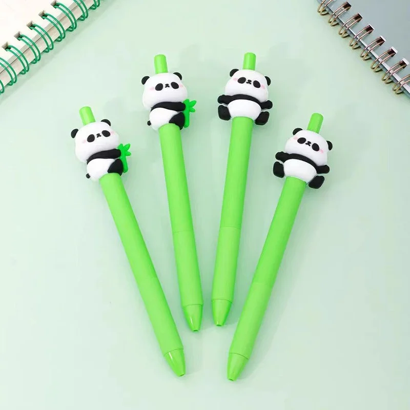 24 pcs/lot Creative Panda Mechanical Pencil Cute 0.5mm Student Automatic Pen For Kid School Office Supply