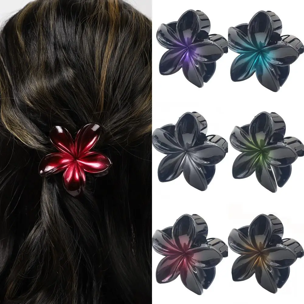 Niedliche Haarspange in Blumenform, Y2K-Stil, Haarschmuck, Haarklammer, perlmuttfarbene Haarspangen für Mädchen