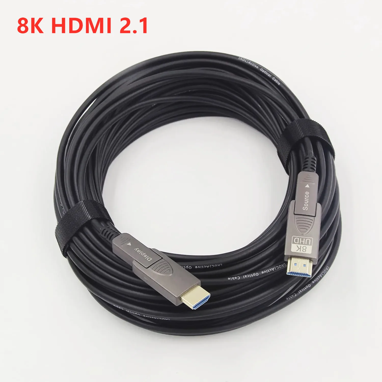 Kabel światłowodowy 8K HDMI 2.1 odłączany podwójny Micro HDMI 8K kabel HD HDR eARC,48Gbps, 8K @ 60Hz,4K @ 120Hz 3m-50m dla RTX 3090/3080