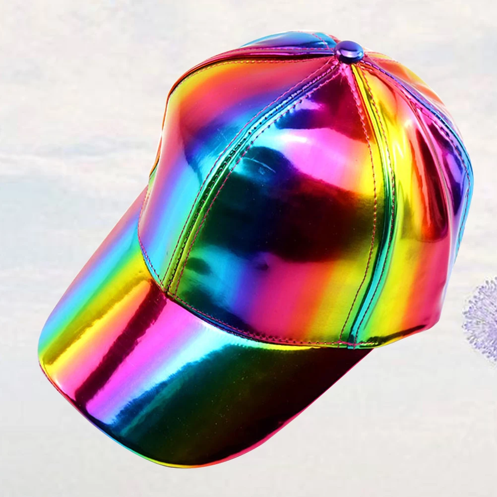 

1pcs Holographic Unisex Caps Adjustable 56-58Cm Uv Protection Outdoor Sun Block Hat For Peak Caps Unisex Peak Cap