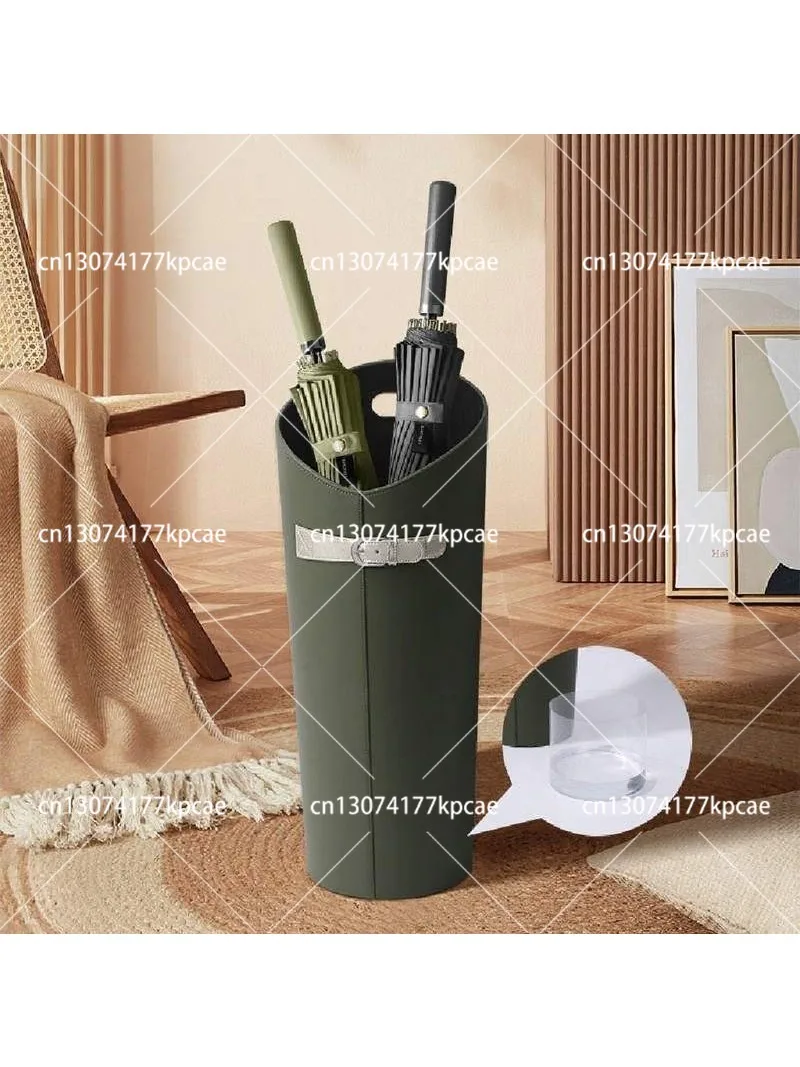 Umbrella bucket leather light luxury door put umbrella rack storage rack household commercial storage bucket large capacity