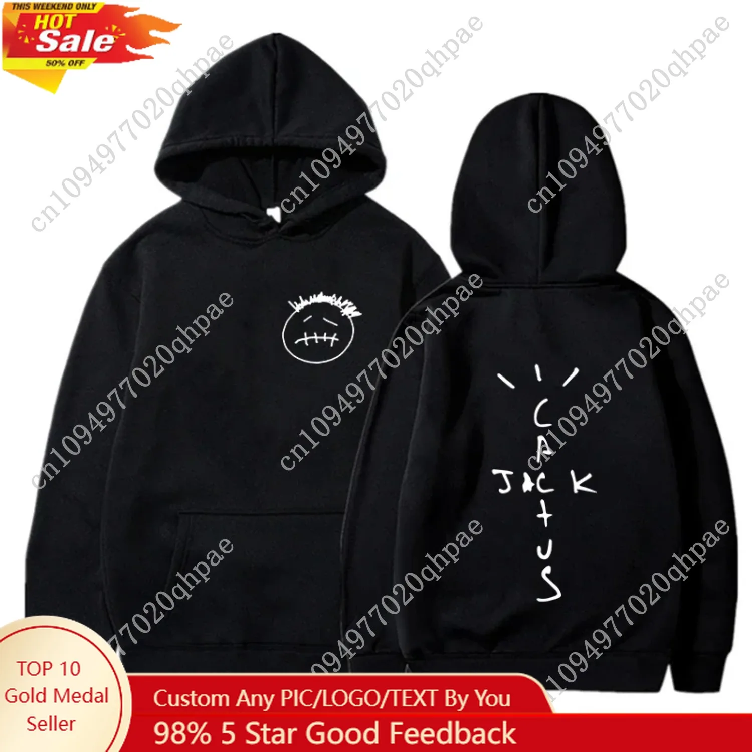 

Rapper Cactus Jack Music Album Hoodies Men Women Fashion Hip Hop Sweatshirt Casual Unisex Long Sleeve Oversized Hoody Tops