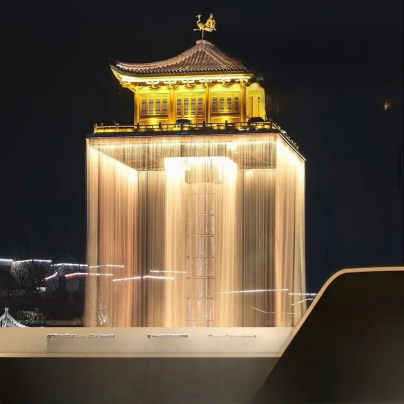 Music fountain spot stainless steel multi-specification ancient building municipal engineering falling waterfall