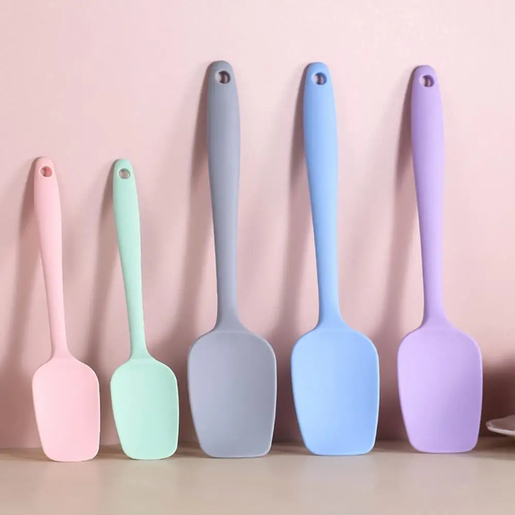 Silicone Spatula With Hanging Hole Non-Slip Handle Scraper Baking Mixing Tool Dishwasher Safe Butter Spatula Kitchen Utensils