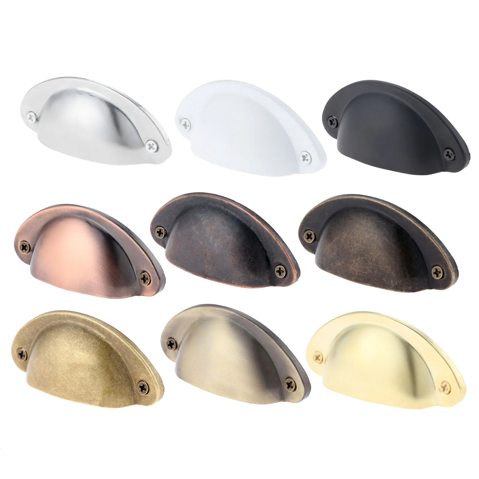 1 قطعة تعزيز Tiradores موبليس المعادن العتيقة درج مقبض الطب خزانة الأخضر القديمة قذيفة نصف دائرة 82*35 مللي متر