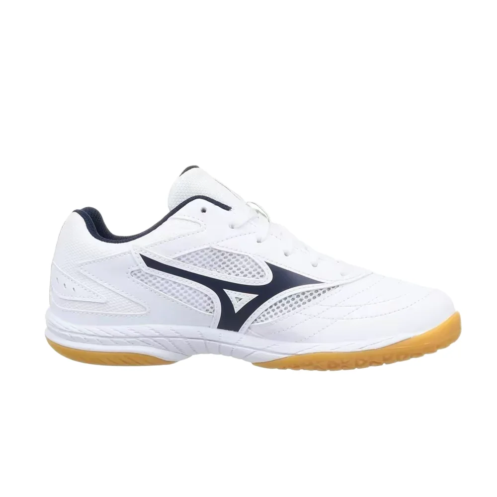 Mizuno WAVE DRIVE 9 Unisex Low-Top Training Shoes – White/Navy Blue, Non-Slip, Shock-Absorbing & Comfortable 81GA220514