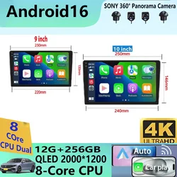 Android 16 For Univers Car Radio 2 Din Apple Carplay Automotive Multimedia Player GPS Android Auto IPS Screen RDS DSP Car Stereo