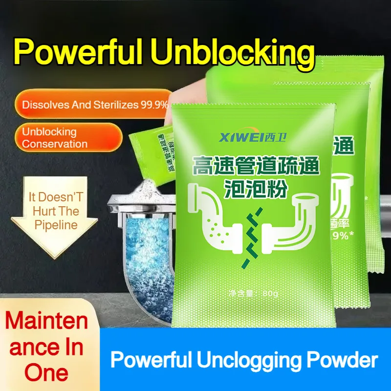 Home Strong Pipe Dredging Powder Dissolves Sewage Oil Pollution At High Speed Portable Bubble Powder Multi-Purpose Toilet